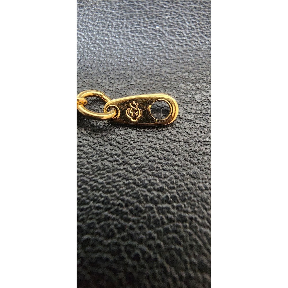 Gold Tone Figaro Chain Bracelet 8.75 Inch Classic 3:1 Link Jewelry - Picture 4 of 4
